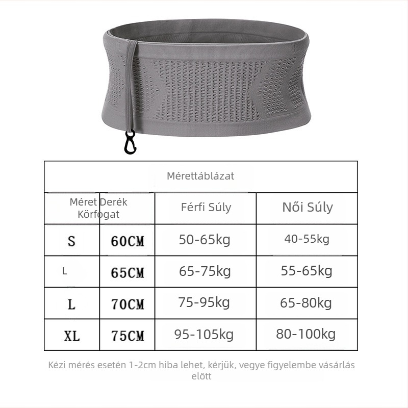 Nylon sport deréktáska, lélegző, kopásálló, terhelést csökkentő, uniszex