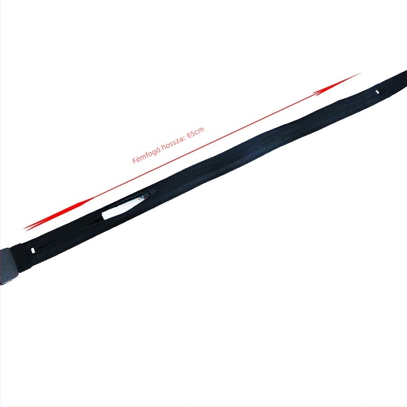 Nylon pénztárca öv belső zsebbel és cipzárral, 2-4 cm széles, műanyag csat, sima zárás, All-Match stílus