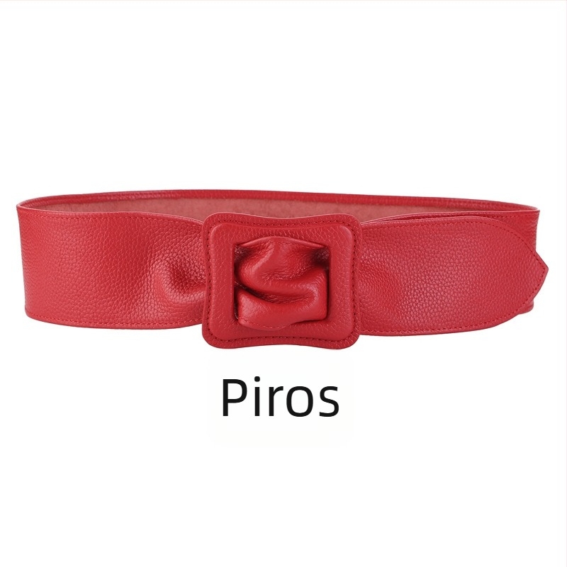 Női derékszíj valódi bőrből, első réteg marhabőrből, All-Match stílus, egyhurok öv ruhákhoz és pulóverekhez