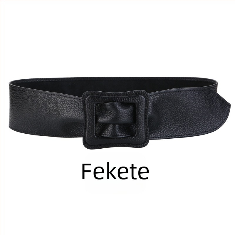 Női derékszíj valódi bőrből, első réteg marhabőrből, All-Match stílus, egyhurok öv ruhákhoz és pulóverekhez