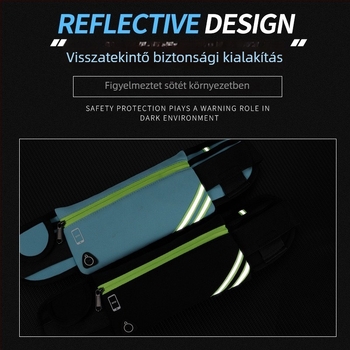 Lycra anyagú sport deréktáska, ultrakönnyű tárolóval, uniszex, kültéri sportokhoz, Vanlain