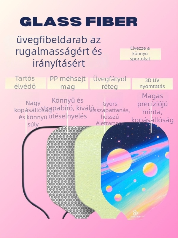Tu Bao üvegszálas pickleball ütő készlet, tömeg 235±8 g