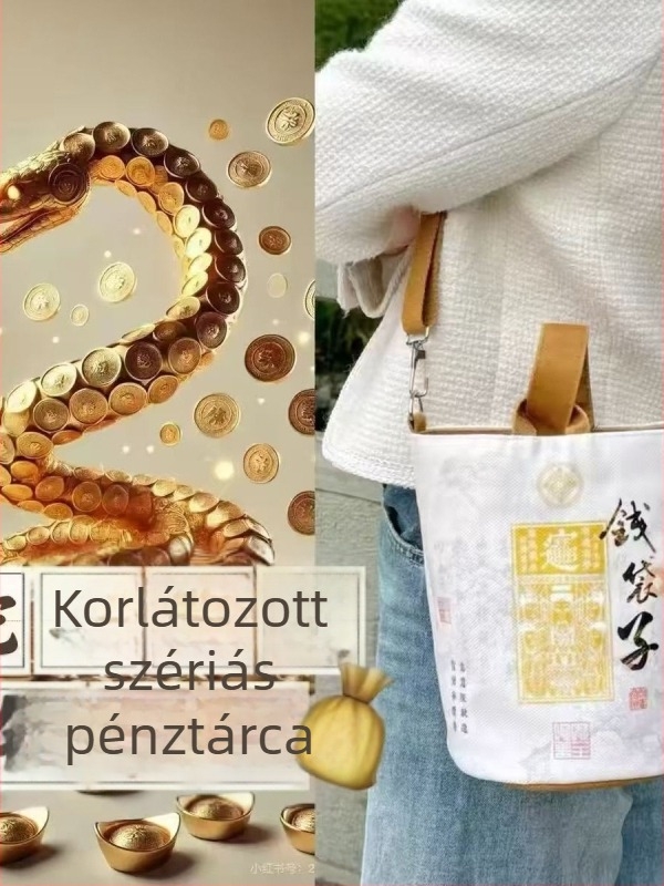 Vászonból készült vödörtáska, hengeres formájú, mágneses zárás, poliészter-pamut bélés, három vállpánt