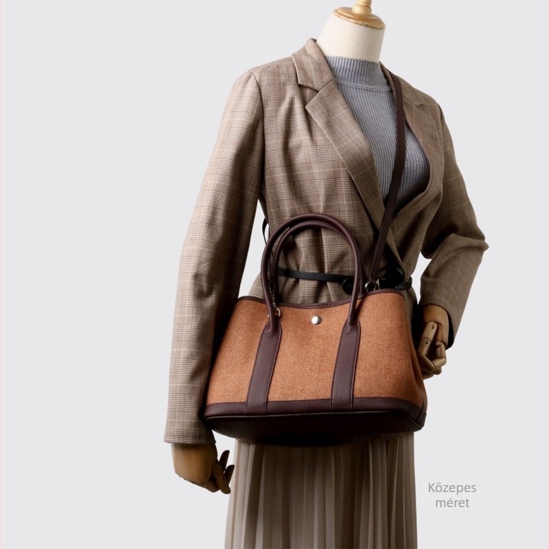 MISS SUMMER valódi bőrből készült női bucket bag, első réteg marhabőrből, fedél, mágneses zárás