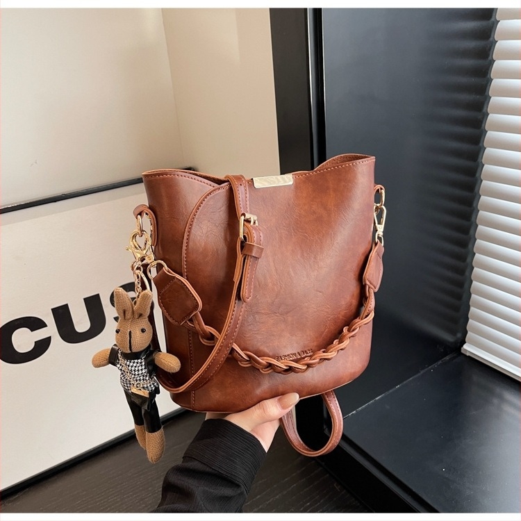 Női vödörtáska – új városi stílus, finom textúra, mindennapi viseletre, sokoldalú crossbody