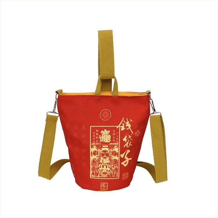 Nylon anyagú bucket táska, zárózárral, bélelés nélküli, telefonzseb, fiatal campus stílus