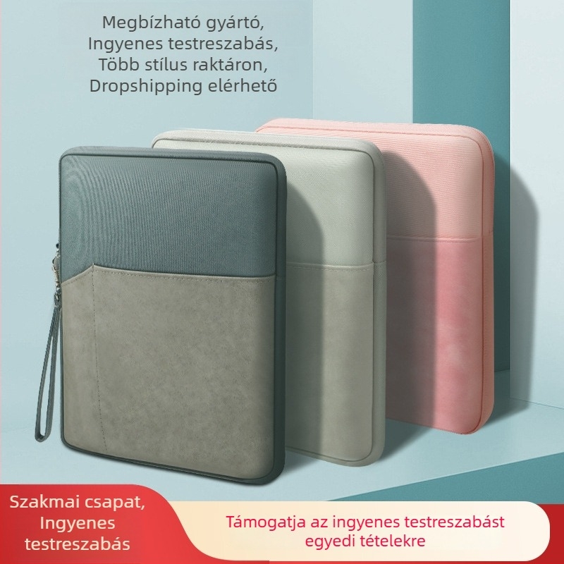 Tabletta- és laptophüvely táska | Nylon, vízálló, kopásálló, lopás elleni védelem, szintetikus bőr belső bélés