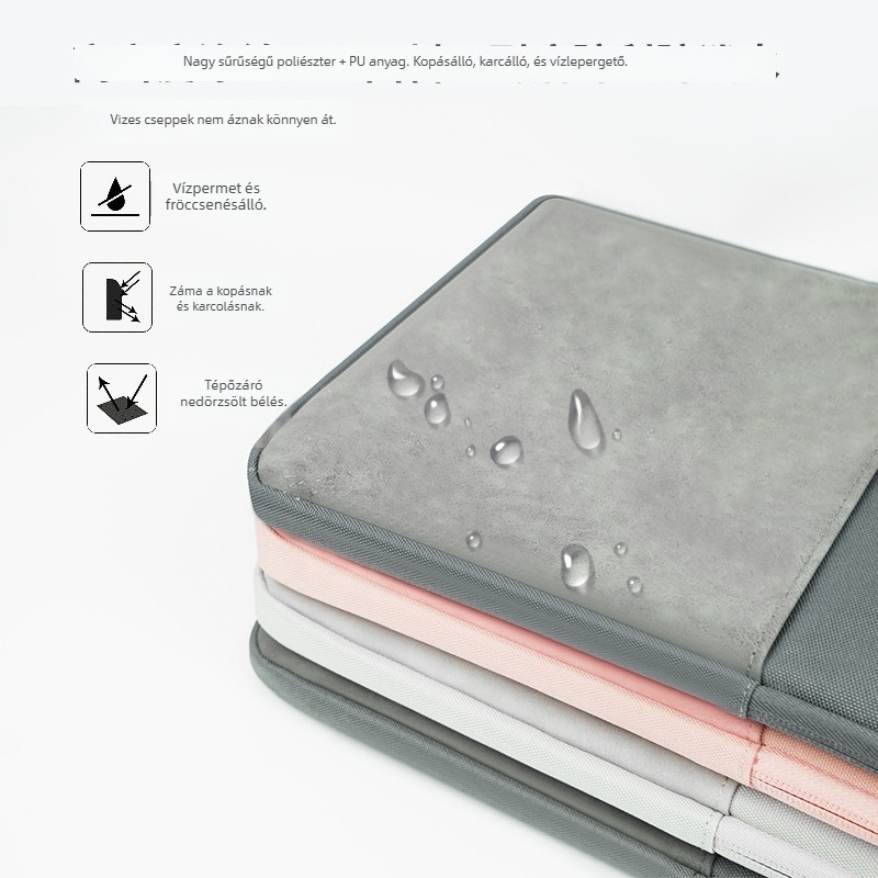 Tabletta- és laptophüvely táska | Nylon, vízálló, kopásálló, lopás elleni védelem, szintetikus bőr belső bélés