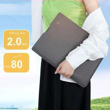 PU bőr laptop tok, vízálló és kopásálló, fedett nyitású, belső számítógép zseb, belső bélés szintetikus bőr