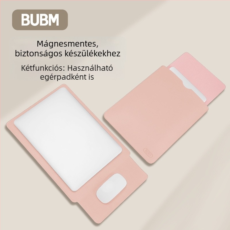 PU bőr laptop tok, vízálló és kopásálló, fedett nyitású, belső számítógép zseb, belső bélés szintetikus bőr