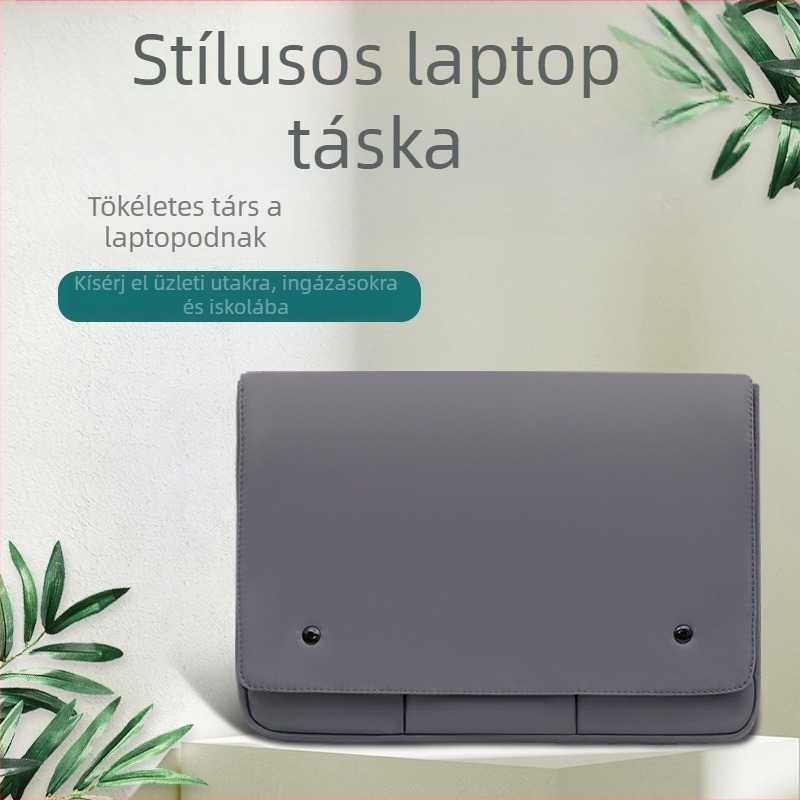 iPad és notebook védőtok, clutch stílusú, külső nylon-kompozit, zár snap, belső zsebek telefonhoz, ID-hez és laptophoz, velúr bélés, üzleti megjelenés