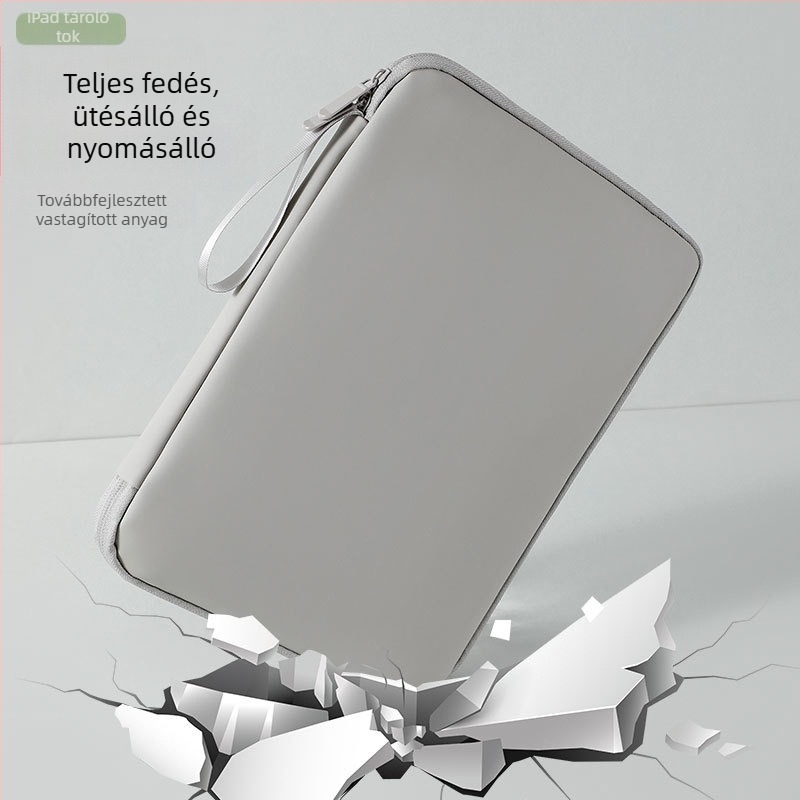 PU bőrhatású tabletahüvely belső béléssel, iPad védőtok, 11 hüvelyk