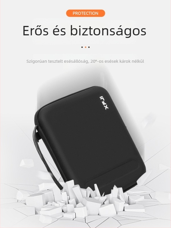 XFJI Tablet Táska Kemény Héjjal, Oxford Anyag, Antiszeizmikus Védelem, Bővíthető Kapacitás, Flanel Bélés