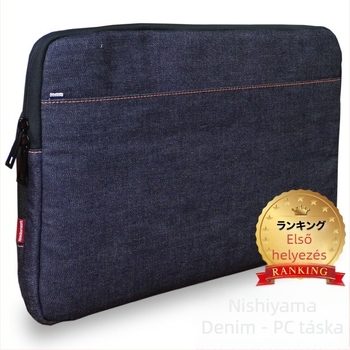 Denim tabletatároló táska, nagy kapacitású, multifunkcionális, belső poliészter bélés — uniszex, 2023 ősz