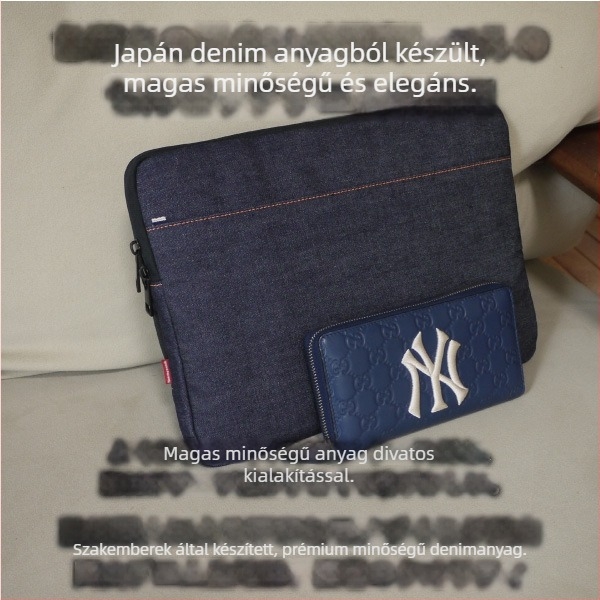 Denim tabletatároló táska, nagy kapacitású, multifunkcionális, belső poliészter bélés — uniszex, 2023 ősz