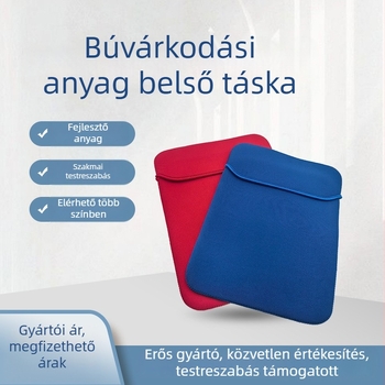 Belső tok laptophoz és tablet-hez búváranyagból, földrengésálló, városi minimalist stílus, uniszex