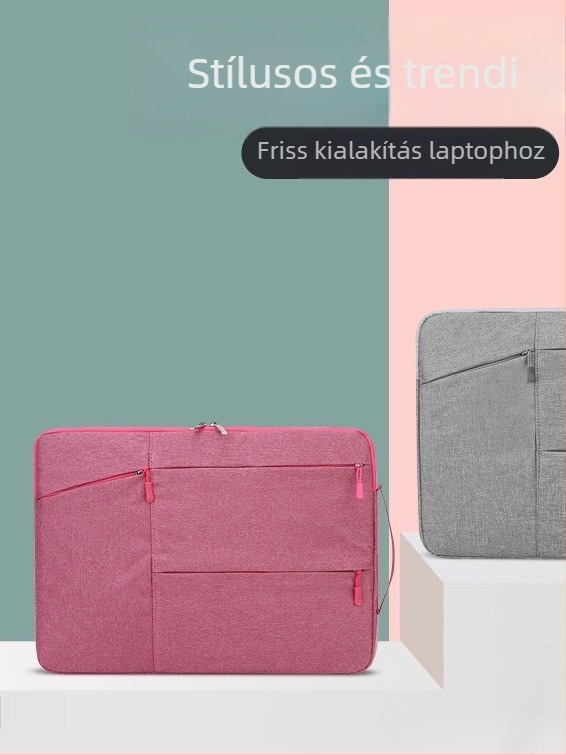 Notebook és tablet védő tok – Oxford anyag, kopásálló és ütésálló, bélés poliészter-pamut, városi minimalist stílus, egyszínű minta
