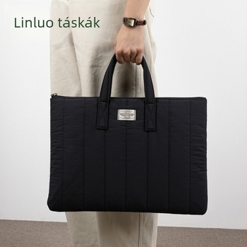Laptoptáska tablet zsebbel, városi minimalist stílus, poliészter, lélegző dizájn, téli szezon 2025