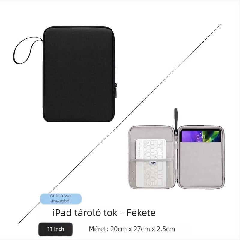 Tablet tok 10,2 hüvelyk iPadhez, védőtok, vékony és könnyű, hordozható, alkalmas 10,9–11 hüvelyk méretű eszközökhöz