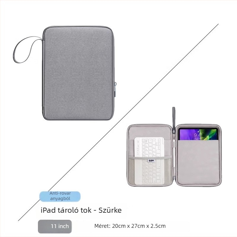 Tablet tok 10,2 hüvelyk iPadhez, védőtok, vékony és könnyű, hordozható, alkalmas 10,9–11 hüvelyk méretű eszközökhöz