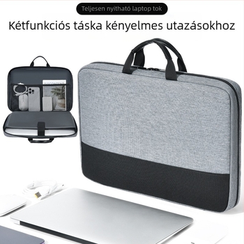 Oxford anyagú laptop- és tabletatáska, vízálló, ultra könnyű, kopásálló, bővíthető, városi egyszerű stílus