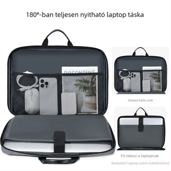 Oxford anyagú laptop- és tabletatáska, vízálló, ultra könnyű, kopásálló, bővíthető, városi egyszerű stílus