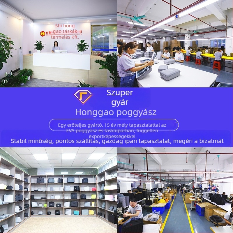 EVA számítógép tároló táska cipzárral, puha fogantyúval, vízálló, kopásálló, antiszeizmikus védelem