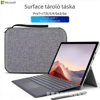 Surface Pro 7 védő keményhéjú EVA tároló táska (Modell 127 • Teherbírás 101 • Varrási technika • Többfunkciós)