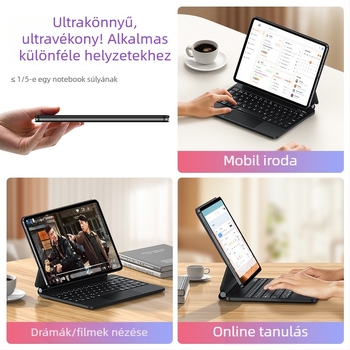 Bluetooth‑os háttérvilágítású billentyűzet mágneses lebegéssel iPad Air 4/5/6‑hoz – többérintés