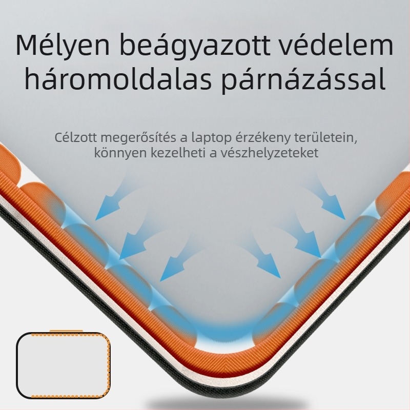 Uniszex 15 colos laptop- és tabletatáska belső ütésálló rekesszel