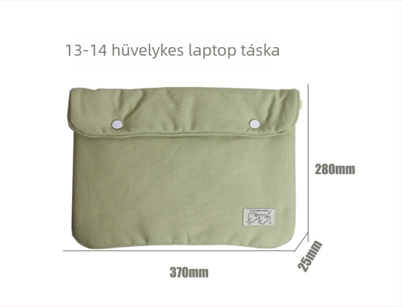 Vászon laptop táska, uniszex, minimalist, ultrakönnyű, nagy kapacitású belsővel és béléssel
