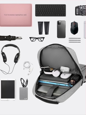 15 hüvelykes laptop hátizsák, nagy kapacitású, minimalist, többfunkciós üzleti laptop táska, hordozható
