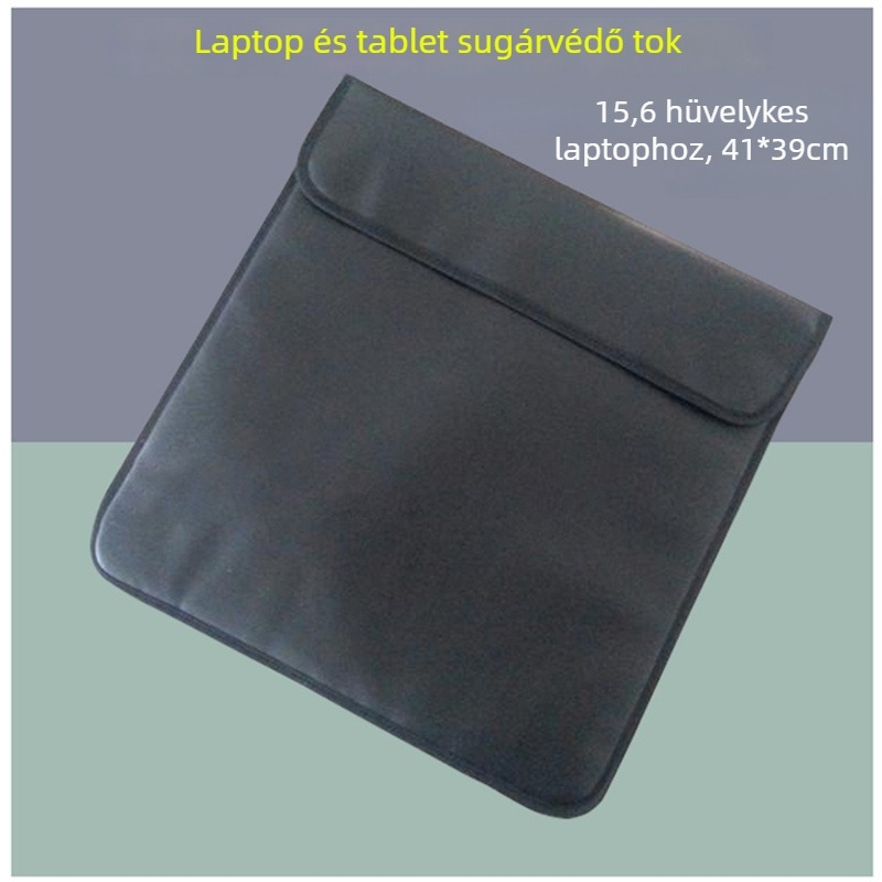 Nagy méretű RFID-blokkoló táska laptopokhoz és tabletekhez, több zsebbel