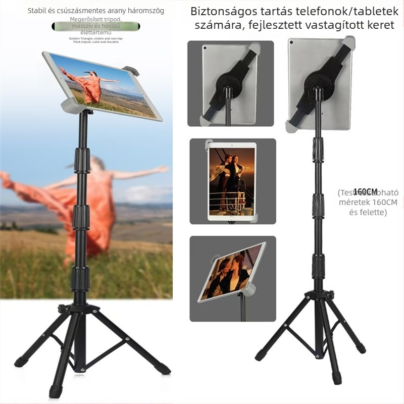 Padlón álló Tripod három LED-es világítással, hőmérővel és nagy tablet rögzítővel (Model JYX536, 1,2 kg)