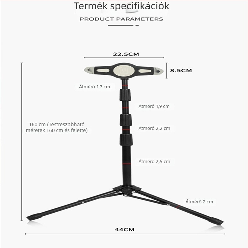 Padlón álló Tripod három LED-es világítással, hőmérővel és nagy tablet rögzítővel (Model JYX536, 1,2 kg)