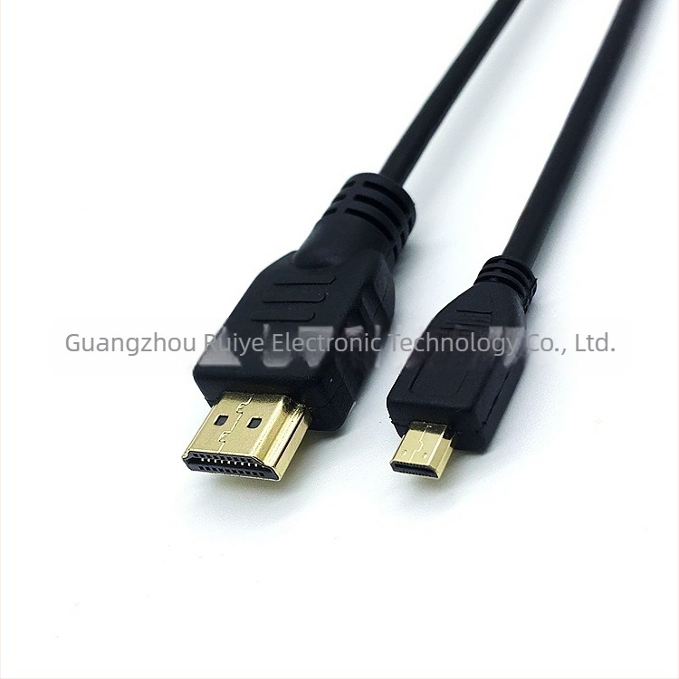 HDMI-kábel micro HDMI-tól HDMI-ig, réz vezetők aranyozott érintkezőkkel, hossz 0,8–5 m