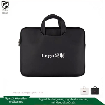 PU bőrből készült laptop táska, nagy kapacitású, vízálló és kopásálló, belső pamut bélés, logó testreszabható
