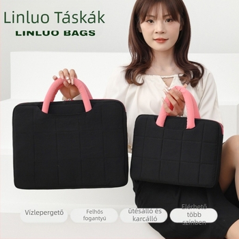 Linluo laptop táska — lélegző, poliészter, PU bélés, téli 2025 kiadás