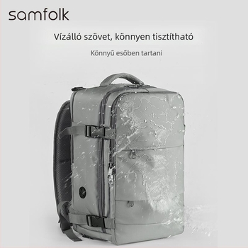 SAMFOLK utazó és üzleti hátizsák, nagy kapacitású, 15 hüvelykes laptophoz, textil (Márka: SAMFOLK; Laptop: 15 hüvelyk; Anyag: Textil; Nem: Férfi)