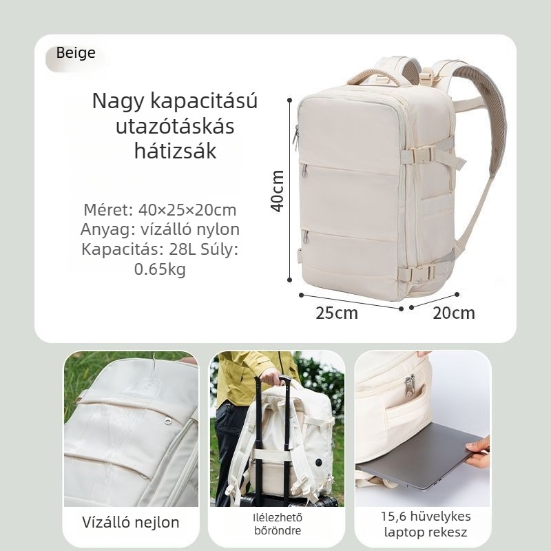 SAMFOLK utazó és üzleti hátizsák, nagy kapacitású, 15 hüvelykes laptophoz, textil (Márka: SAMFOLK; Laptop: 15 hüvelyk; Anyag: Textil; Nem: Férfi)