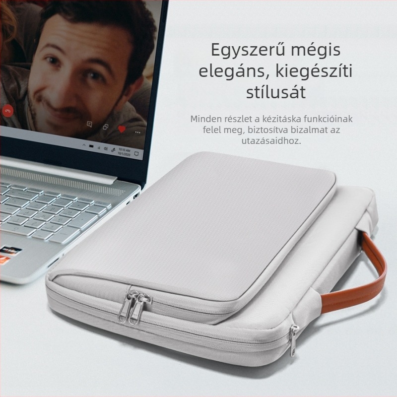 Laptop táska YKK cipzárral és ütés- és zuhanás elleni védelemmel; nejlon külső, vízálló, lélegző, kopásálló