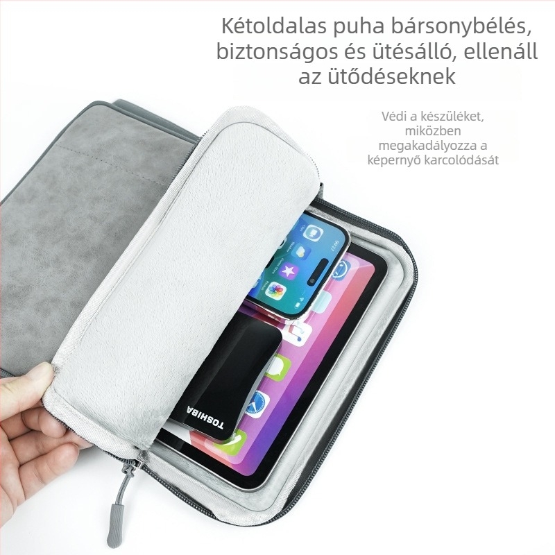 iPad és tabletákhoz készült táska 7.9–8 hüvelykes tabletekhez, 10.8–11 hüvelykes belső laptop-tokkal