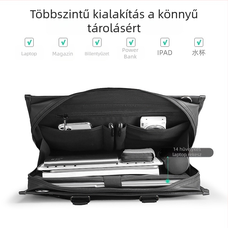 MARK RYDEN üzleti laptop táska, Oxford anyag, egyszínű modell, poliészter bélés