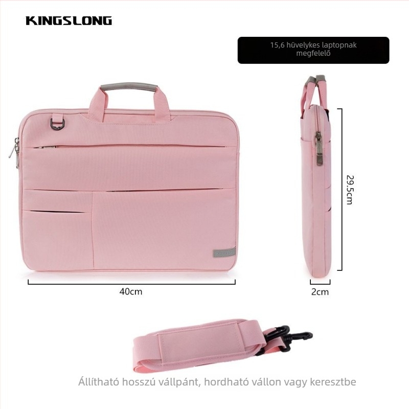Kingslong laptop táska vízálló Oxford anyagból, ütésálló belső bélés, városi crossbody kialakítás