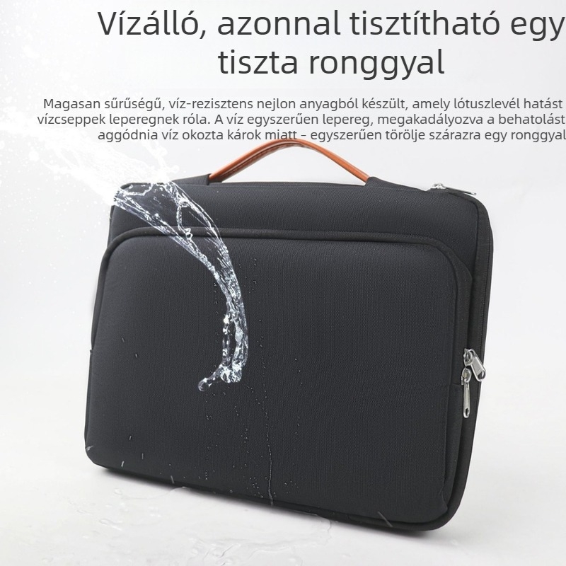 Iroda laptop táska, nylonos külső poliészter bélés, egyszínű minta, uniszex dizájn, 2024 téli kiadás, Group process