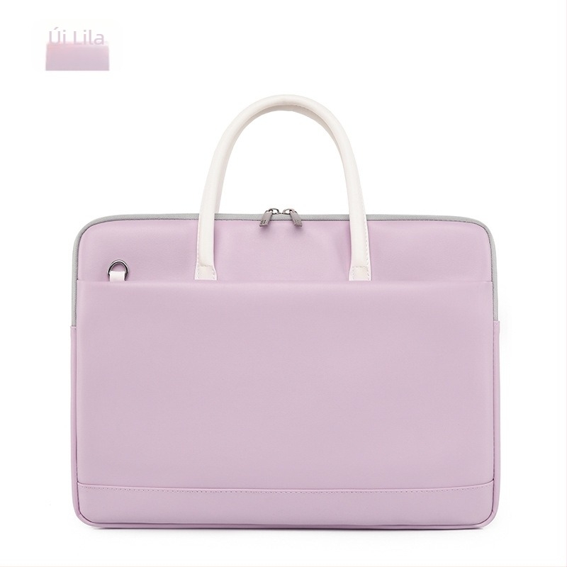 PU bőr laptop táska, elegáns válltáska, vízálló, 16 hüvelykes laptophoz