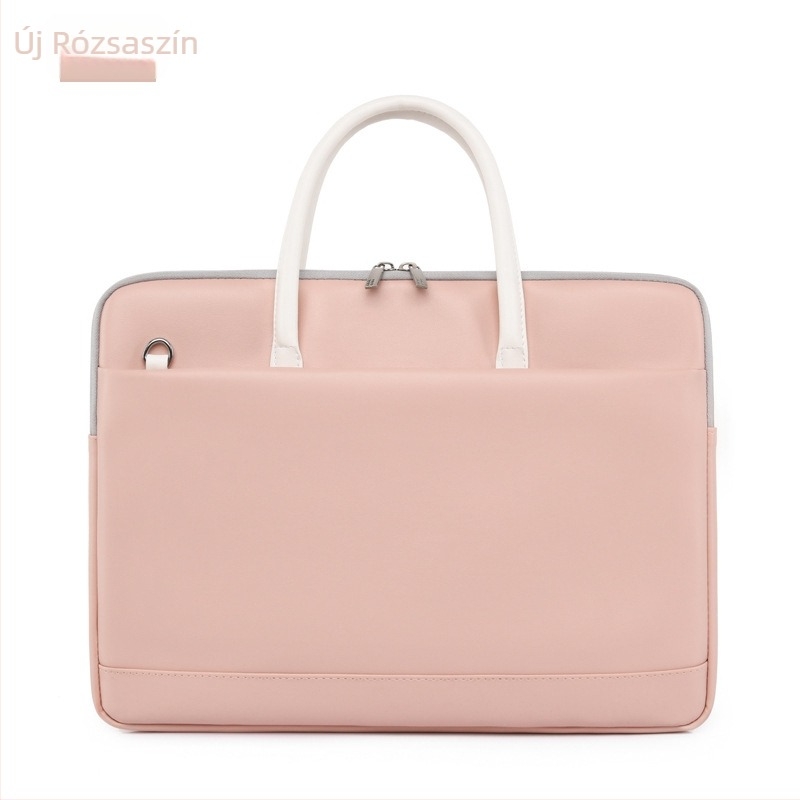 PU bőr laptop táska, elegáns válltáska, vízálló, 16 hüvelykes laptophoz