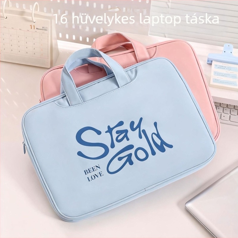 Beilian laptop tok: ultra könnyű, ütésálló, poliészter külső és bélés, betűs minta, friss és édes stílus