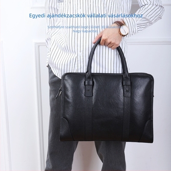 Cafen kelvri bőr laptop táska — felső réteg marhabőr, vízálló, ultrakönnyű, kopásálló, bővíthető