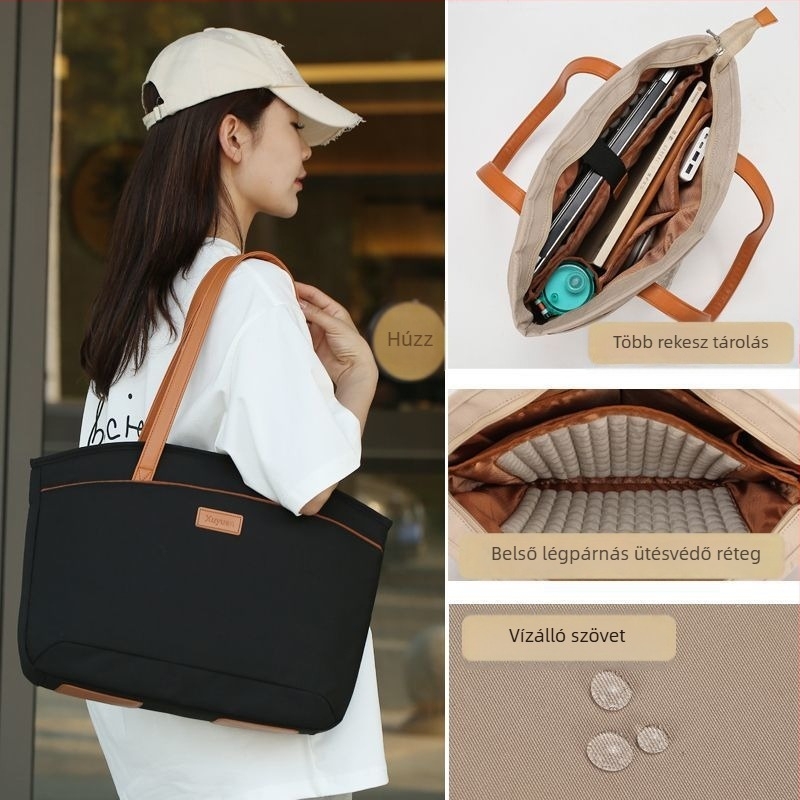 Kétfunkciós laptoptáska: crossbody vagy hátizsák - Oxford anyag, utcai stílus, uniszex, 2025 tavasz